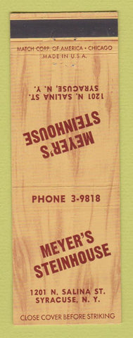 Matchbook Cover - Meyer's Steinhouse Syracuse NY