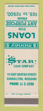 Matchbook Cover - Star Loan Company Carrollton MO