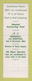 Matchbook Cover - Watson's Motor Hotel Restaurant Cleveland OH