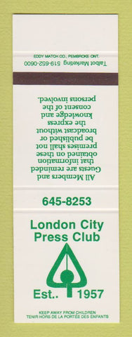 Matchbook Cover - London City Press Club ON? SAMPLE