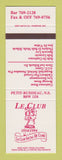 Matchbook Cover - Le Club Social De Clare 1994 Petit Ruisseau NS SAMPLE
