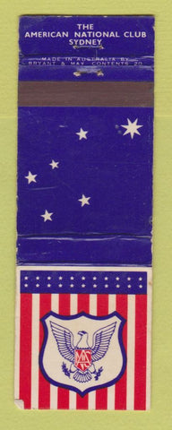 Matchbook Cover - American National Club Sydney Australia WORN