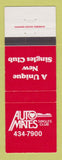 Matchbook Cover - Auto Mates Singles Club ON?
