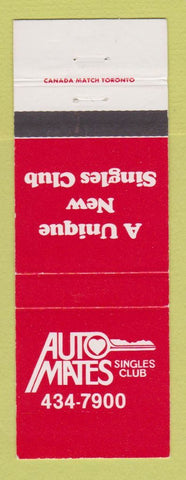 Matchbook Cover - Auto Mates Singles Club ON?