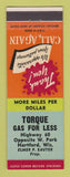 Matchbook Cover - Torque oil gas Hartford WI