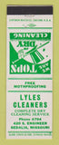Matchbook Cover - Lyles Cleaners Sedalia MO
