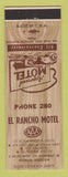 Matchbook Cover - El Rancho Motel Sedalia MO