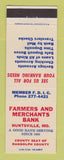 Matchbook Cover - Farmers and Merchants Bank Huntsville MO