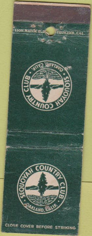 Matchbook Cover - Sequoyah Country Club Oakland CA WEAR