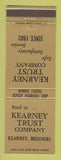 Matchbook Cover - Kearney Trust Company Kearney MO