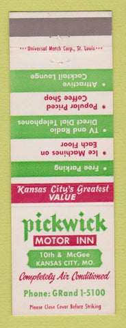 Matchbook Cover - Pickwick Motor Inn Kansas City MO