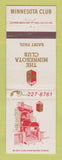 Matchbook Cover - Minnesota Club St Paul MN