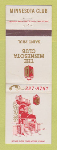 Matchbook Cover - Minnesota Club St Paul MN