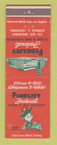 Matchbook Cover - Fidelity Federal Savings Loan Glendale CA