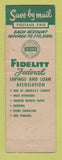 Matchbook Cover - Fidelity Federal Savings Loan Glendale CA