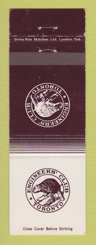 Matchbook Cover - Engineers' Club Toronto ON