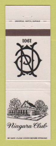 Matchbook Cover - Niagara Club Buffalo? NY WEAR