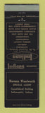 Matchbook Cover - Indiana Insurance Norman Woodworth Indianapolis IN WEAR