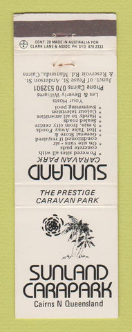 Matchbook Cover - Sunland Carapark Cairns North Queensland Australia