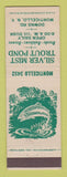 Matchbook Cover - Silver Mist Trout Pond Monticello NY