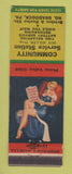 Matchbook Cover - Community Service Store North Braddock PA poinup