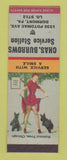 Matchbook Cover - Chas Burrows Service oil gas Dormont PA pinup