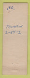 Matchbook Cover - Zach Dunn's Standard oil gas Lafayette IN pinup