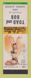 Matchbook Cover - Toad and Bob Phillips 66 oil gas Oneida IL pinup