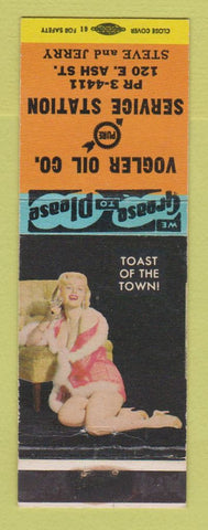 Matchbook Cover - Vogler Oil Pure gas pinup