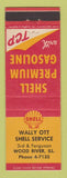 Matchbook Cover - Shell oil gas Wally Ott Wood River IL