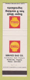 Matchbook Cover - Shell oil gas Wytheville VA