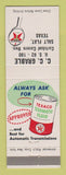 Matchbook Cover - Texaco oil gas CC Crable Salt Flat TX