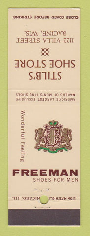 Matchbook Cover - Freeman Men's Shoes Stilb's Racine WI