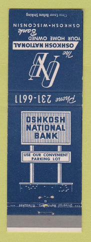 Matchbook Cover - Oshkosh National Bank WI