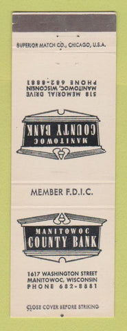 Matchbook Cover - Manitowoc County Bank WI