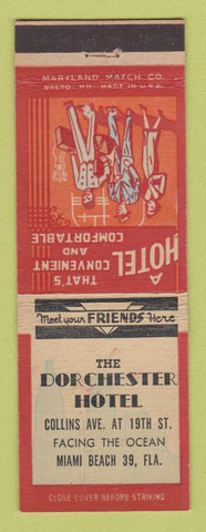 Matchbook Cover - Dorchester Hotel Miami Beach FL