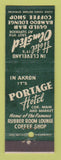 Matchbook Cover - Hotel Olmsted Cleveland OH Portage Akron
