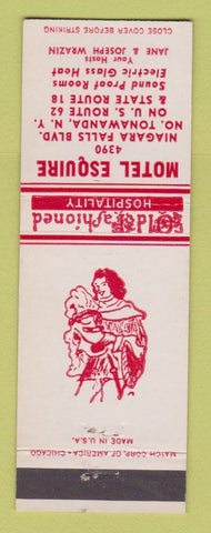 Matchbook Cover - Motel Esquire North Tonawanda NY