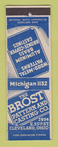 Matchbook Cover - Brost Pattern Casting Cleveland OH