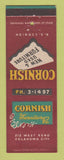 Matchbook Cover - Cornish Furniture Oklahoma City OK