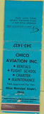 Matchbook Cover - Chico Aviation Inc Airport Chico CA worn