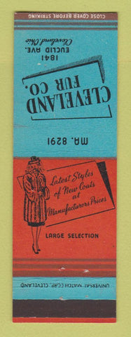 Matchbook Cover - Cleveland Fur Company OH girlie