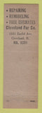 Matchbook Cover - Cleveland Fur Company OH girlie