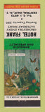 Matchbook Cover - Hotel Frank Central Islip NY