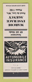 Matchbook Cover - Marcoe Insurance Agency Fond Du Lac WI