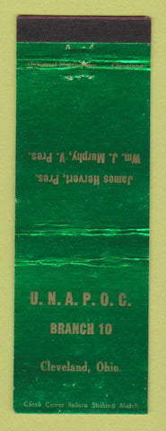 Matchbook Cover - UNAPOC Branch 10 Cleveland OH