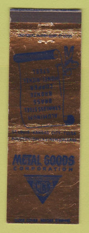 Matchbook Cover - Metal Goods Corporation St Louis Kansas City MO Tulsa