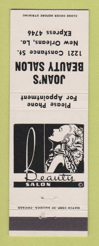 Matchbook Cover - Joan's Beauty Salon New Orleans LA