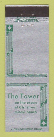 Matchbook Cover - The Tower Hotel Miami Beach FL
