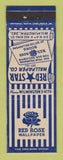 Matchbook Cover - Red Rose Wallpaper Wilmington DE